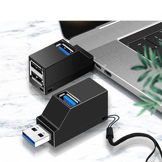  USB 3.0 HUB Adapter Extender Mini Splitter Box 3 Ports High Speed For PC Laptop U Disk Card Reader