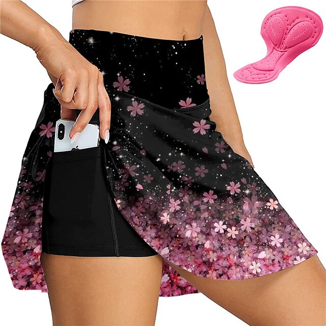 women-s-graphic-floral-botanical-cycling-skort-skirt-bike-skirt-bottoms
