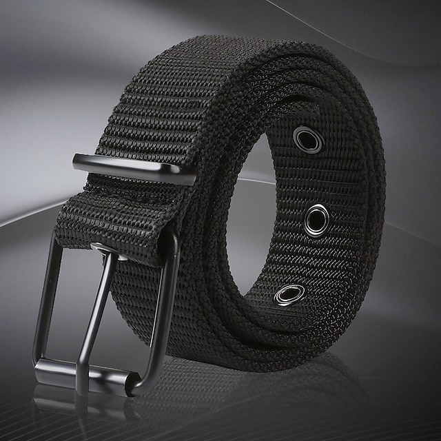 Men's Belt Tactical Belt Nylon Web Work Belt Black Blue Canvas ...