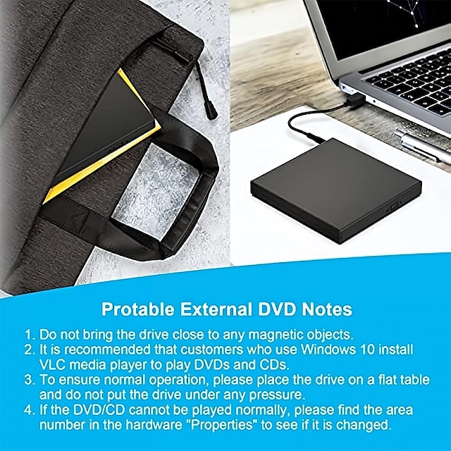 Extern Cd Dvd Enhet Usb Slim Protable Extern Cd Rw Enhet Dvd Rw Br Nnare Br Nnare Spelare