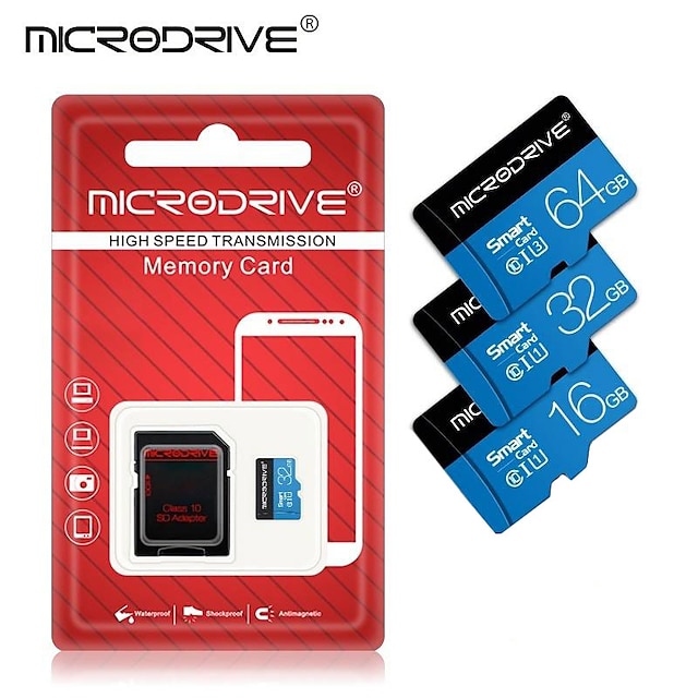  Class 10 High Speed 128GB 64GB 32GB 16GB SD U3 TF Memory Card Flash Micro Tf SD Card Storage Expansion SD Adapter For Smart Phone DVR