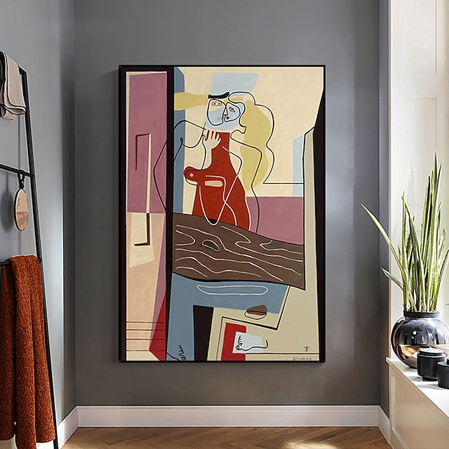  håndlaget oljemaleri lerret veggkunst dekorasjon pablo picasso stil jente til hjemmeinnredning rullet rammeløst ustrukket maleri