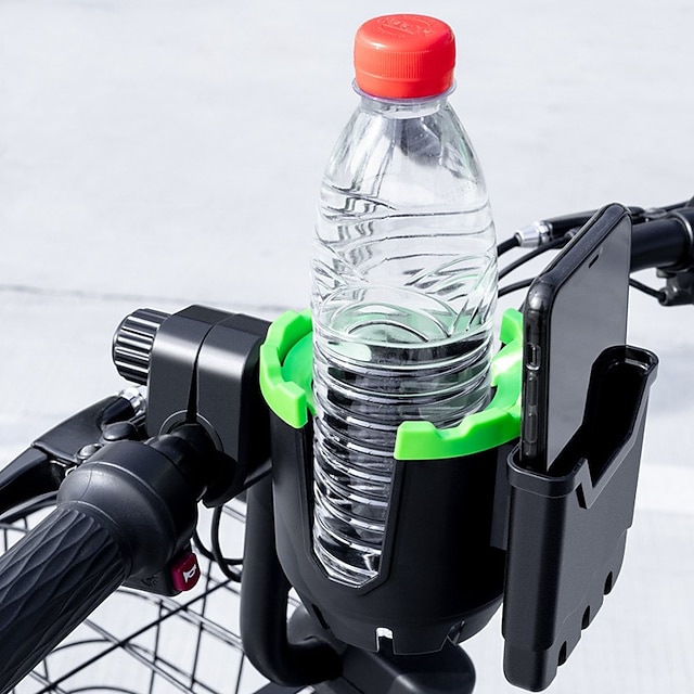  держатель для телефона на велосипед подстаканник для воды 2-в-1 регулируемый портативный легкий для шоссейного велосипеда горный велосипед mtb tt пвх (поливинилхлорид) силикон велоспорт зеленый черный