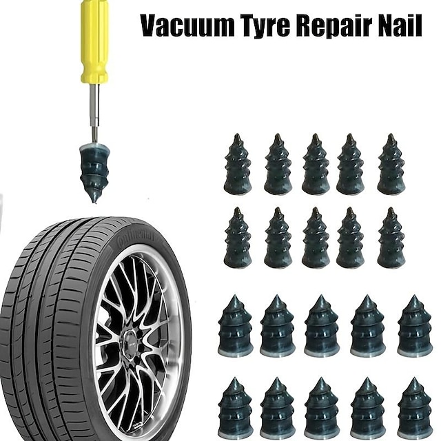  StarFire 20pcs Vacuum Tire Repair Nails Car Motorcycle Biker Wheels Tire Repair Rubber Nail