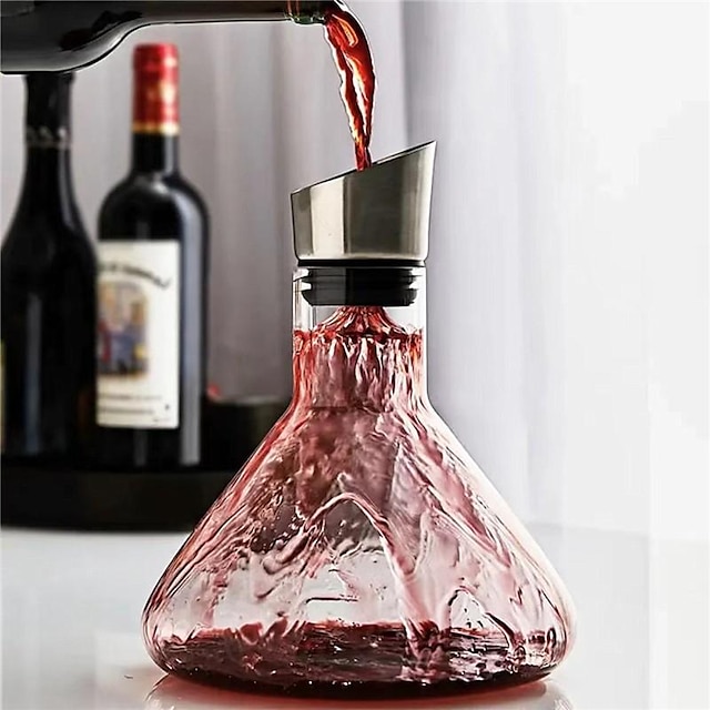  Iceberg cascada decantador de vino tinto rápido jarra de cadera filtro de cristal creativo europeo dispensador de vino