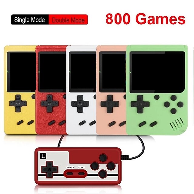 Mini Retro Handheld Games 800 In 1 Games MINI Portable Retro Video Console Handheld Game Players Boy 8 Bit 3.0 Inch Color LCD Screen GameBoy Tiny Tendo Game 11
