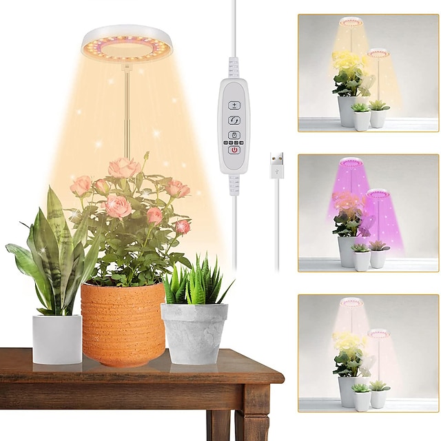  angyalgyűrűs termesztő lámpák szobanövényekhez usb szabályozható teljes spektrumú halo növényi lámpa időzítővel virágcserepes magtermesztő lámpa