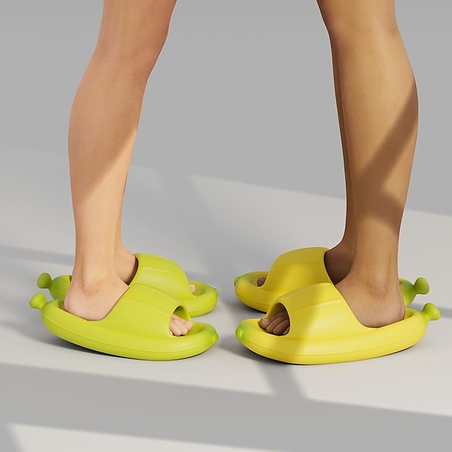  New Home Slippers Summer Bathroom Outdoor Sandals And Slippers Banana Shoes Thick Bottom Eva Plastic Slippers