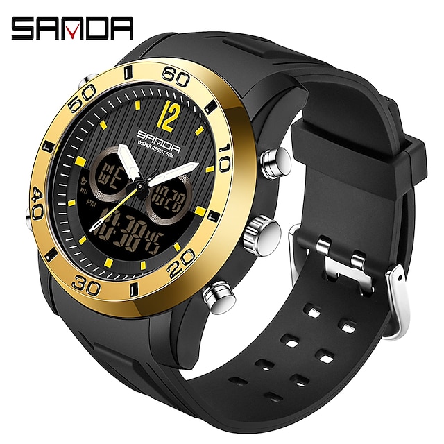  SANDA Men Watches Luxury Male Quartz Watch 50M Waterproof Sport Digital Wristwatch