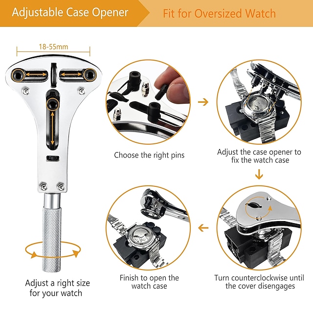 Watch Repair Kit, 149 pcs Watch Adjustment Tool Kit, Watch Band Tool