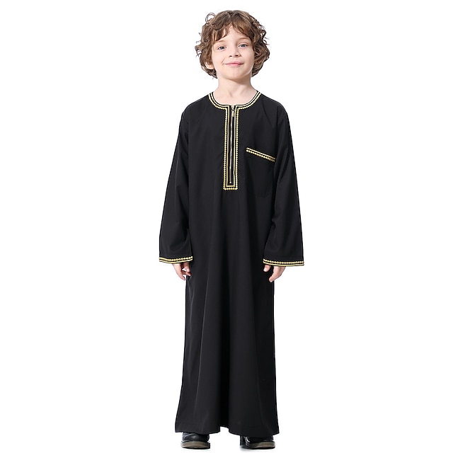  Boys Robe Thobe / Jubba Religious Saudi Arabic Arabian Muslim Ramadan Kid's Leotard / Onesie