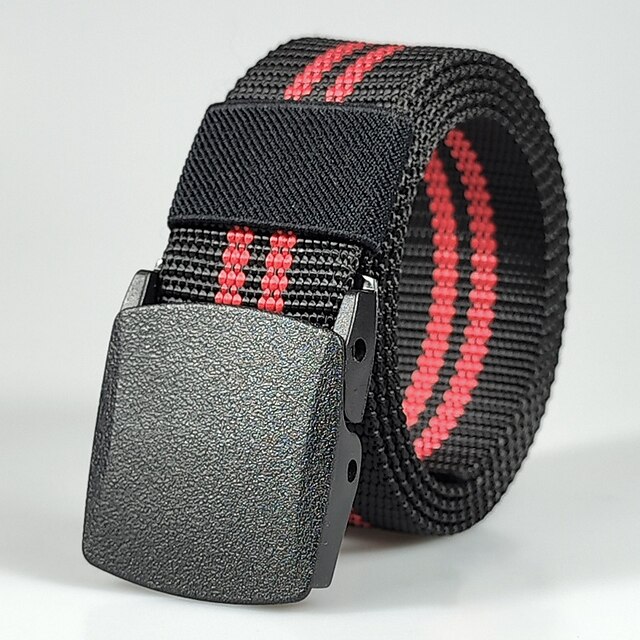 Men's Belt Tactical Belt Nylon Web Work Belt Black Blue Knitted Fabric Military Army Striped Daily Wear Going out Weekend4