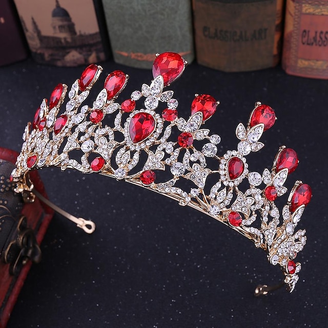  sølv farge tiara og krone for kvinner krystall dronning kroner strass prinsesse tiaraer for jente brud bryllup hår tilbehør til brude bursdagsfest ball halloween cos-play kostyme jul