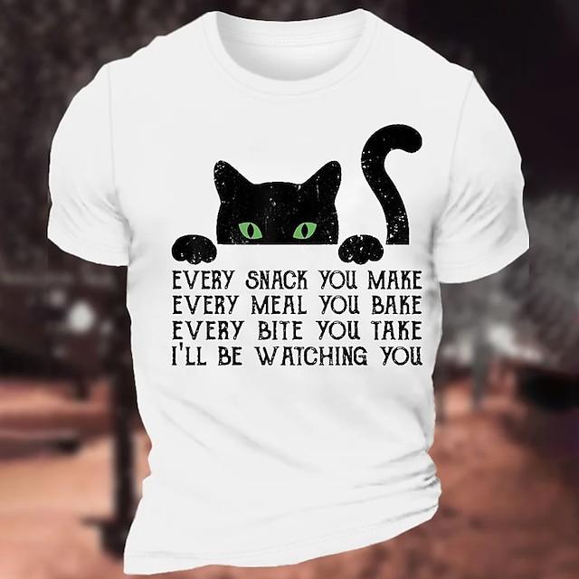  Grappig Kat T-shirt voor Heren - 