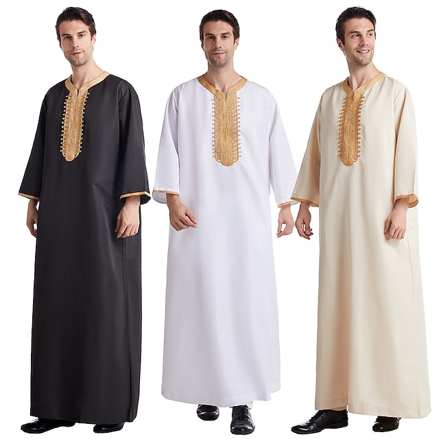  Herre Kappe Thobe / Jubba Religiøs Saudi-arabisk Arabisk Muslim Ramadan Voksen Trikot / Heldraktskostymer