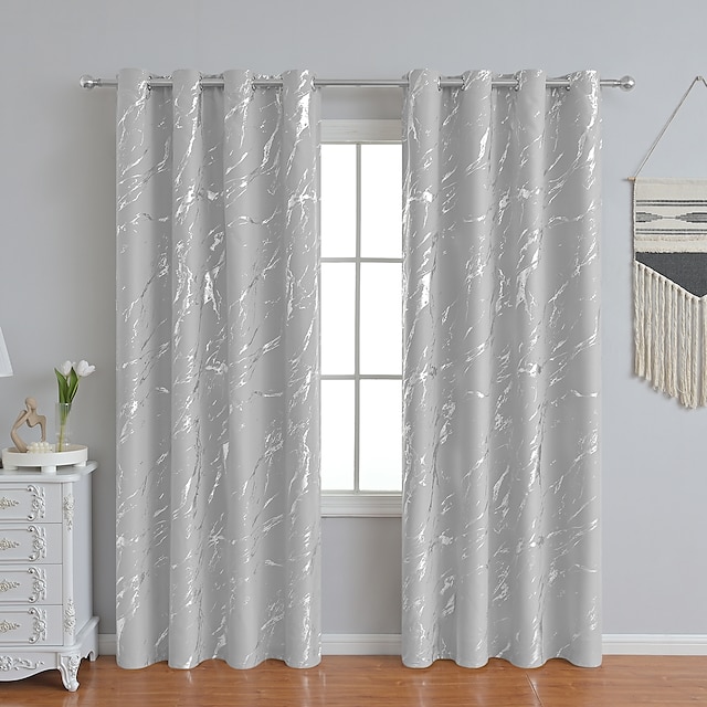  Blackout Curtain Drapes Farmhouse Grommet/Eyelet Curtain Panels For Living Room Bedroom Door Kitchen Balcony Window Treatments Thermal Insulated Room Darkening