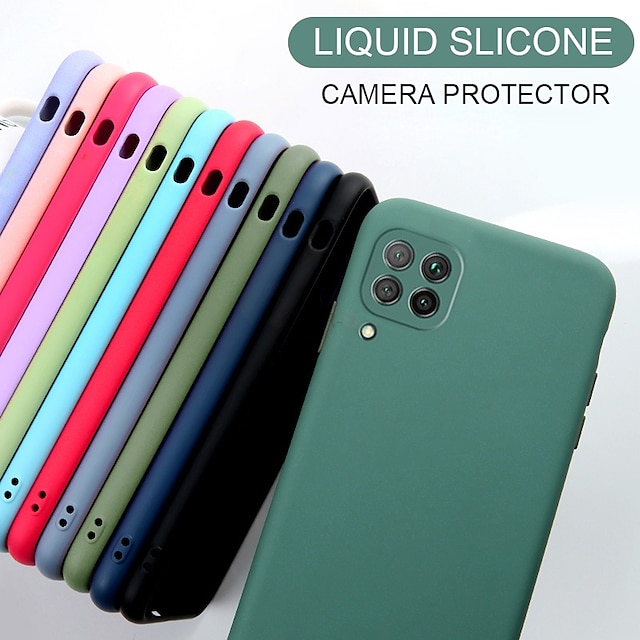  Phone Case For Samsung Galaxy S24 S23 S22 S21 S20 Plus Ultra S9 Plus A12 A32 A52 A13 Liquid Silicone Case Slim Anti-Scratch Soft Edges Solid Colored Silica Gel