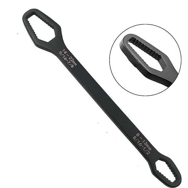  1pc 3-24mm clé à double tête multifonctionnelle, outils ménagers universel auto-serrant réglable clé en forme spéciale outils à main portables