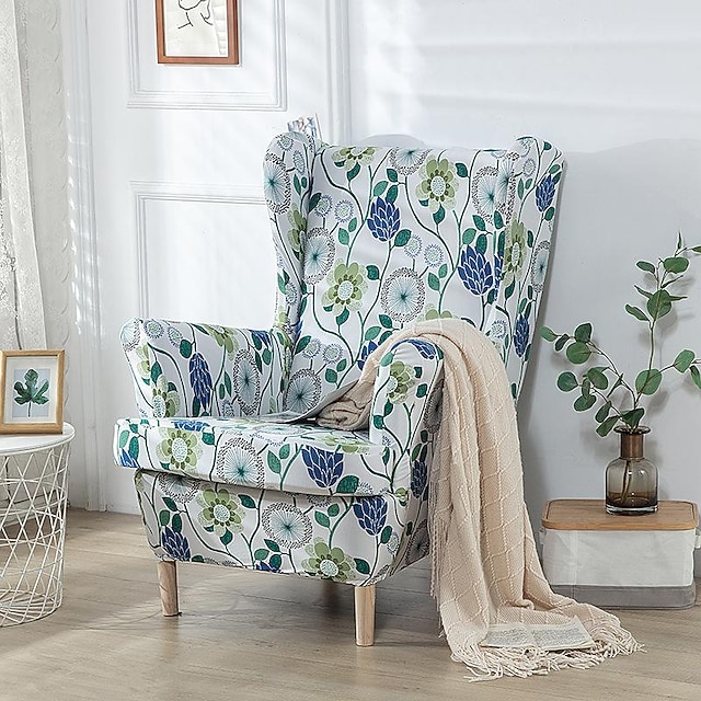  fodere per sedia con schienale alto elasticizzato fodere per sedia con schienale alto con fodera per cuscino del sedile fodere per poltrona con schienale alto in spandex jacquard per sedia ikea