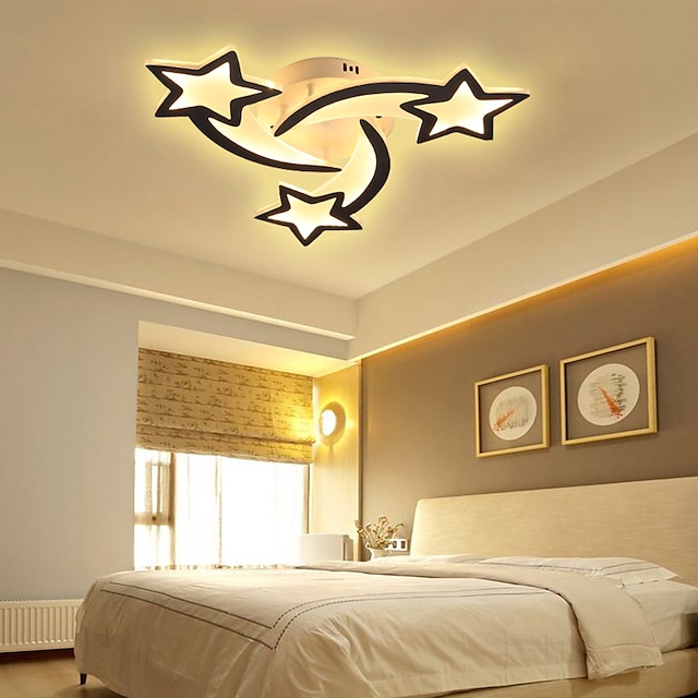  LED Ceiling Light 50 cm Geometric Shapes 3-Light Flush Mount Lights Acrylic Metal Modern Contemporary Painted Finishes Living Room Light Dimmable With Remote Control