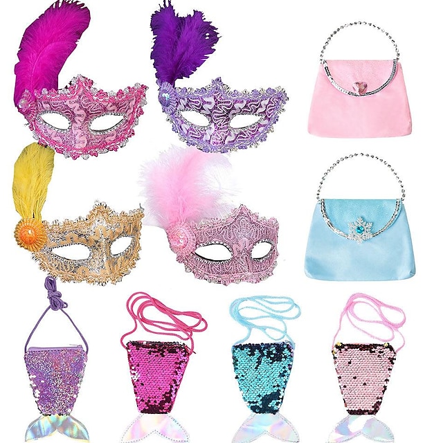  Fairytale Princess Accessories Set Girls' Movie Cosplay Active Sweet Bag Mask