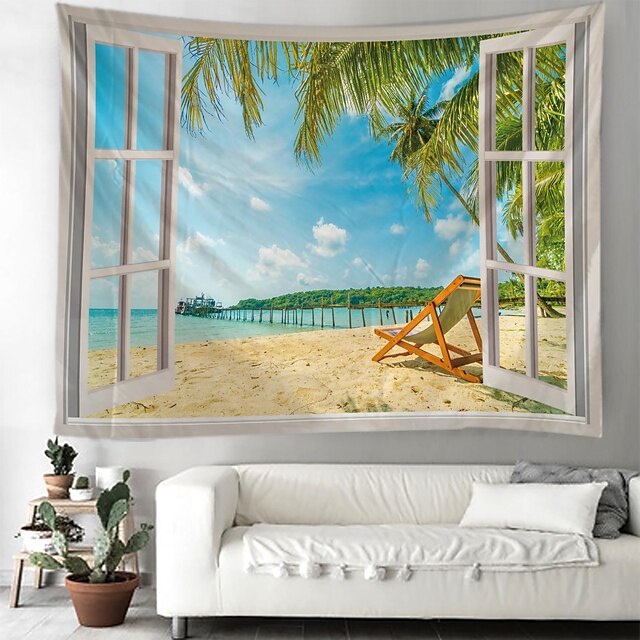 Arazzo da parete con paesaggio oceano da appendere alla parete, grande  arazzo murale, fotografia, sfondo, coperta, tenda, casa, camera da letto,  soggiorno, decorazione del 2023 a US $20.52