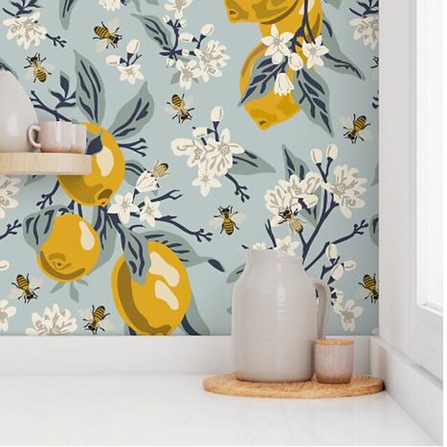 Floral Landscape Cycle Color Home Decoration Floral Traditional Wall Covering, PVC / Vinyl Material Self adhesive Wallpaper Wall Cloth, Room Wallcovering