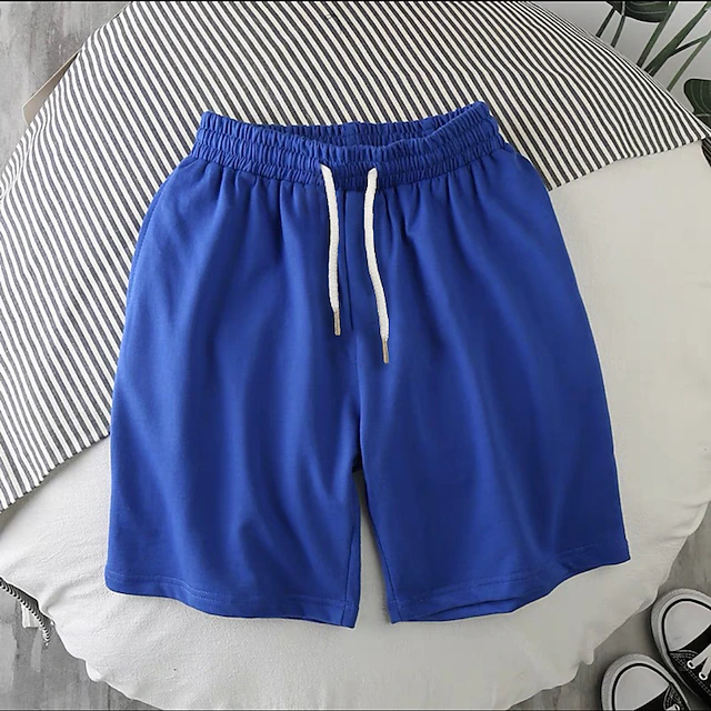 Men's Active Shorts Casual Shorts Pocket Drawstring Elastic Drawstring ...
