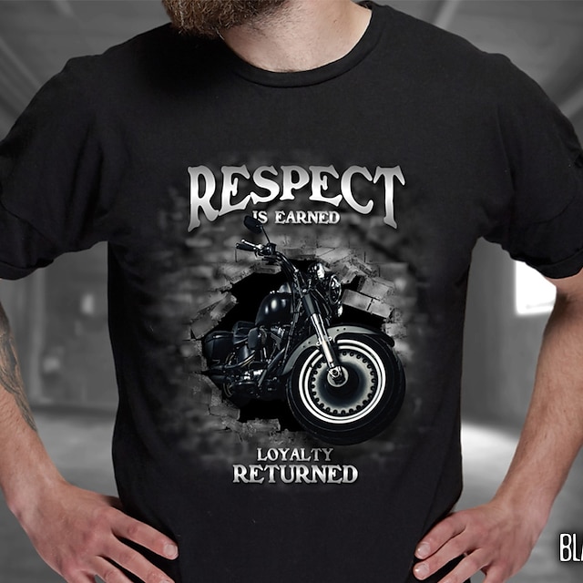  Voor heren Grote maten Groot lang T-shirt T-shirts Grafische T-shirts Ronde hals Zwart blauw Korte Mouw Buiten Uitgaan Afdrukken Brief Grafische prints Kleding Katoenmix Stijlvol Casual Tops