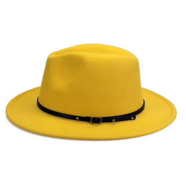  Sombreros Lana / Acrílico Sombrero de fieltro Formal Boda Sencillo Con Color Puro Celada Sombreros