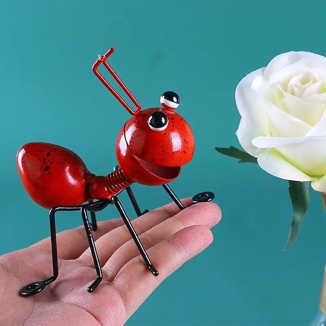  1 قطعة زخرفة حيوان الفن الحديد الإبداعية النمل ، ديكور المنزل