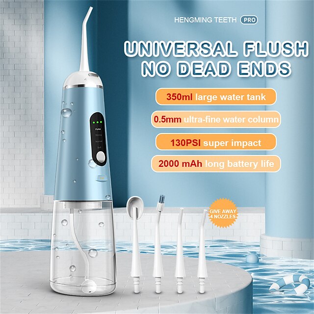 Oral Irrigator USB Rechargeable Water Flosser Portable Dental Water Jet