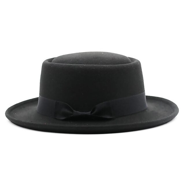  כובעים צמר / אקרילי כובע פאדורה רשמי חתונה קוקטייל רויאל אסטקוט פשוט קלסי עם פרפר צבע טהור כיסוי ראש כיסוי ראש