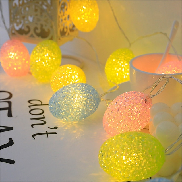  1,5/3 m Ostereier LED Lichterketten mehrfarbige Lichterketten Ornamente für Frühling Ostern Indoor Outdoor Home Party DIY Dekor