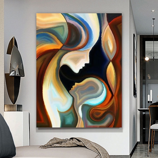  Oil Painting Handmade Hand Painted Wall Art Home Decoration Décor Living Room Bedroom Abstract Portrait Modern Contemporary Rolled Canvas