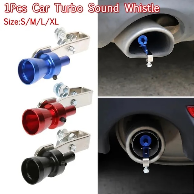  1Pcs Universal Sound Simulator Car Exhaust Pipe Turbo Whistle Car Turbo Muffler Auto Parts