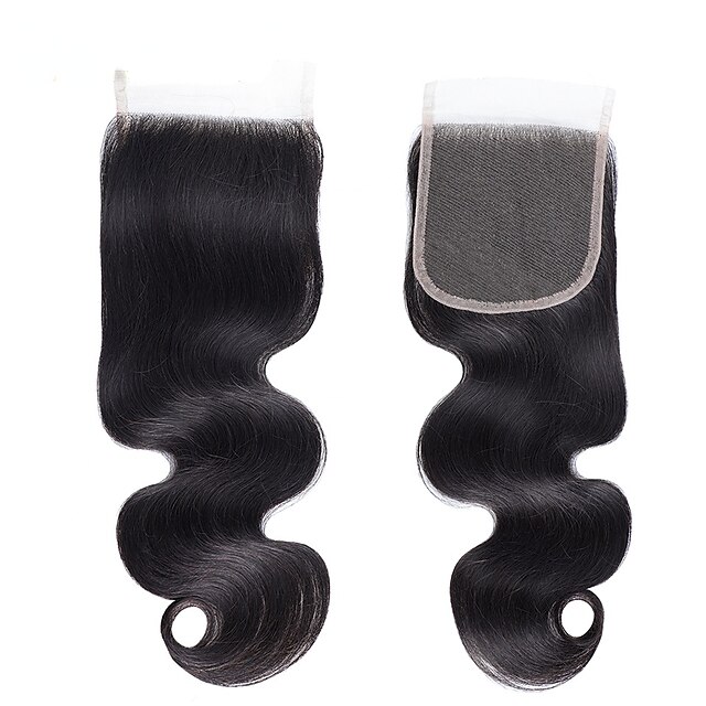  Brazilian Hair 4x4 Lace Front Body Wave / Straight Free Part Middle Part Swiss Lace Remy Human Hair Women's Classic / Natural Hairline / 100% Virgin Party / Evening / Daily Wear / Vacation