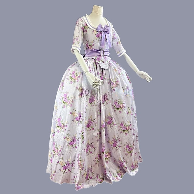  Rokoko Victoriansk Vintage klänning Balklänning Maria Antonietta Brudkläder Dam Maskerad Karnival Bröllop Fest Klänning