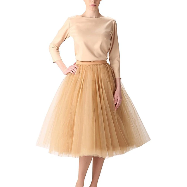 1950s Petticoat Hoop Skirt Tutu Under Skirt Tulle Skirt Knee Length ...