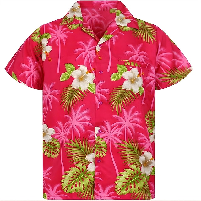 Shirt Collar Summer Botanical Print Vacation Casual Suit