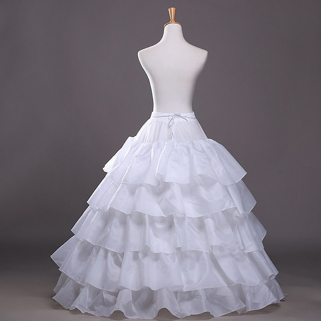  Rococo Victorian Petticoat Hoop Skirt Under Skirt Crinoline Slips Floor Length Bride Bridal Women's Wedding Prom Skirt