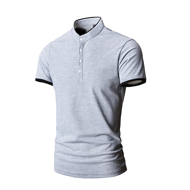  Hombre POLO Camiseta de golf Exterior Diario Escote Chino Mangas cortas Elegante Básico Plano Botón frontal Verano Primavera Negro Blanco Rosa Rojo Azul Piscina Verde POLO