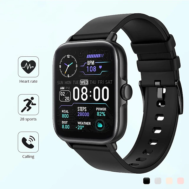 Smart Watch 1.7 inch Smartwatch Women Bluetooth Answer Call IP67 Waterproof Heart Rate Sleep Tracking Blood Oxygen Ai Voice Control for Android iOS Phone 16