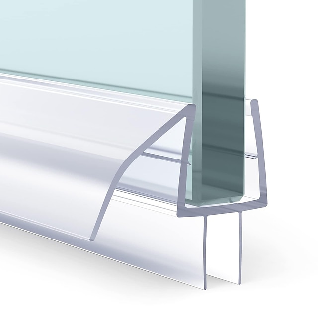  guarnizione inferiore della porta della doccia, striscia di tenuta della porta della doccia in vetro senza telaio
