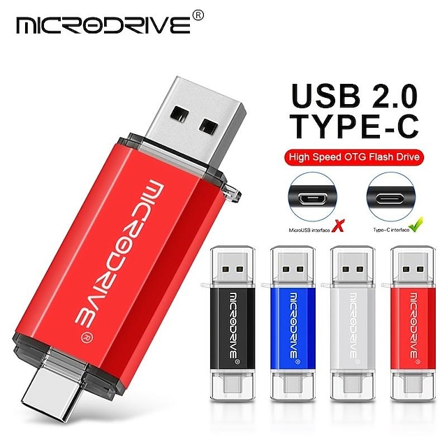  microdrive 32 gb 64 gb 128 gb usb flash drive otg type-c hoge snelheid laptop