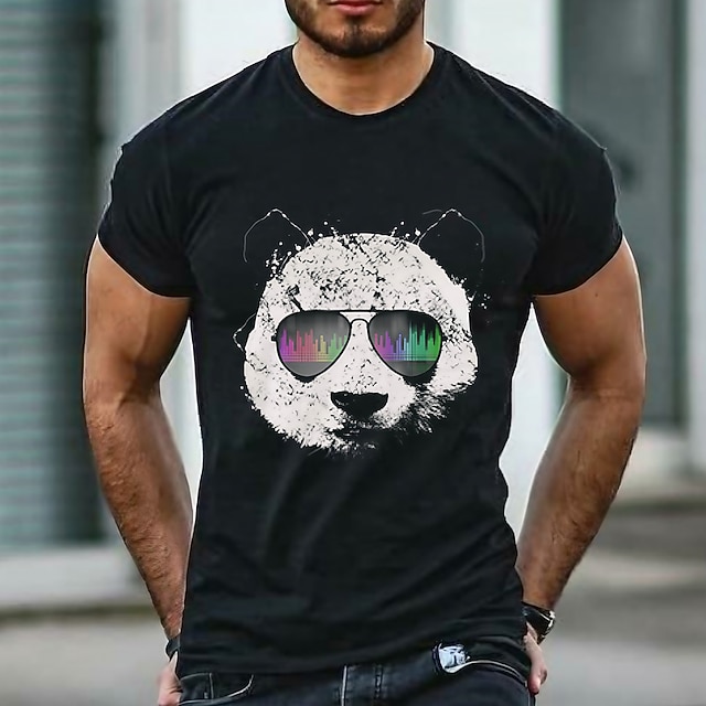  Bărbați Mărime Plus Mare înalt Tricou Tricouri Crewneck Negru Alb Bleumarin Mânecă scurtă În aer liber Ieșire Imprimeu Imprimeu Grafic Îmbrăcăminte Amestec Bumbac Șic Stradă Stilat Casual