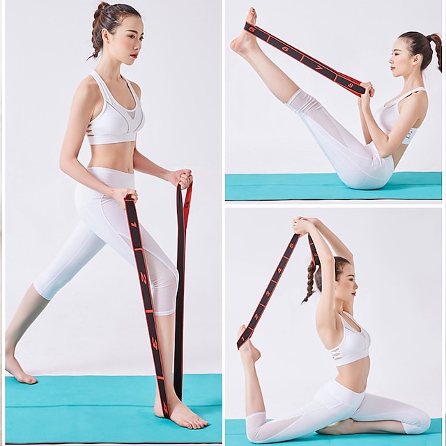  Stretch Out Strap Sports Nylon Yoga Gym Workout Exercise & Fitness Stretchy Durable Strength Trainer For Women Men Leg