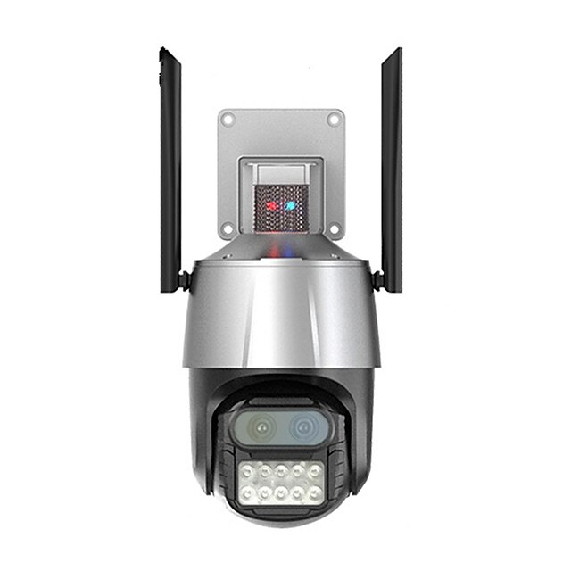  8-Megapixel-WLAN-Kamera mit Anti-Diebstahl-Sirene Alarm Doppelobjektiv 8-fach Digitalzoom-Kamera Nachtsicht-Mensch erkennen Sicherheits-CCTV-IP-Kamera