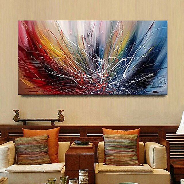 Oil Painting 100% Handmade Hand Painted Wall Art On Canvas Colorful ...