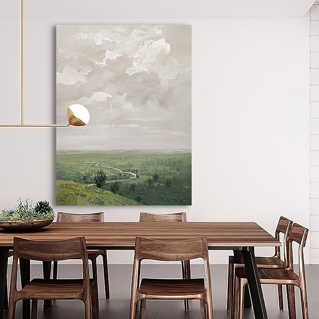 Oil Painting Hand Painted Vertical Abstract Contemporary Rolled Canvas